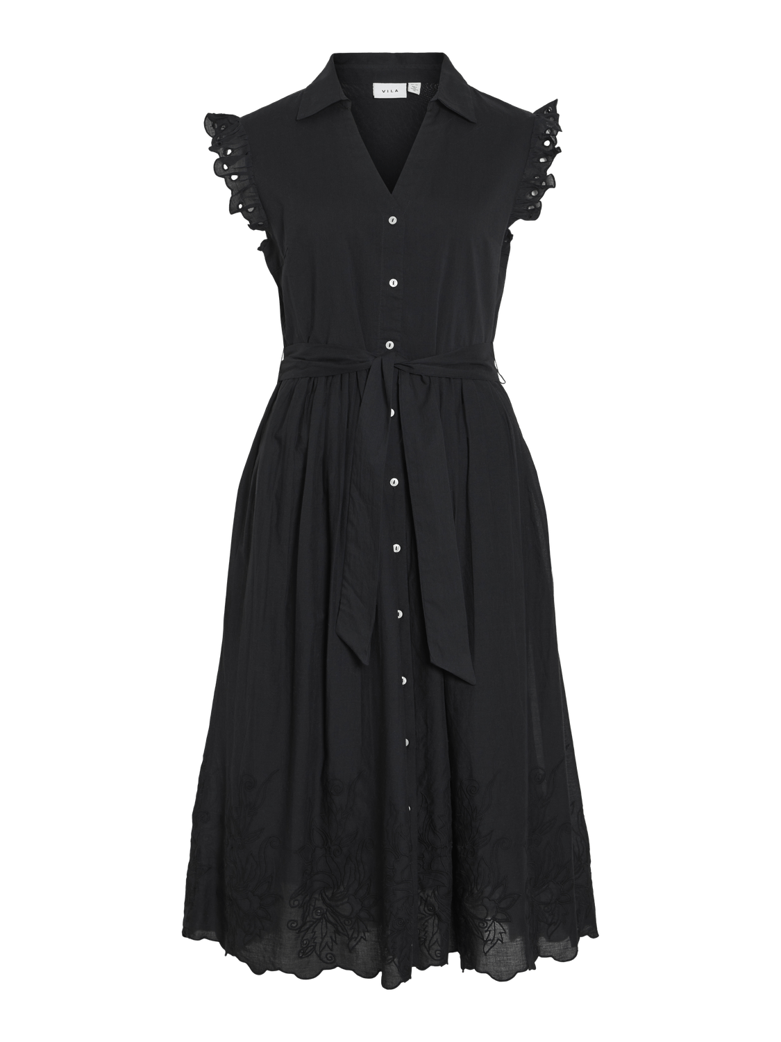 VIANGLASSI Midi Dress - Black Beauty - VERO MODA & VILA Bergvik